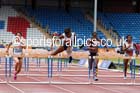 Tiffany Porter (Woodford Green) wins 100 metres hurdles, 2014 Sainsbury's British Championships. Photo: David T. Hewitson/Sports for All Pics